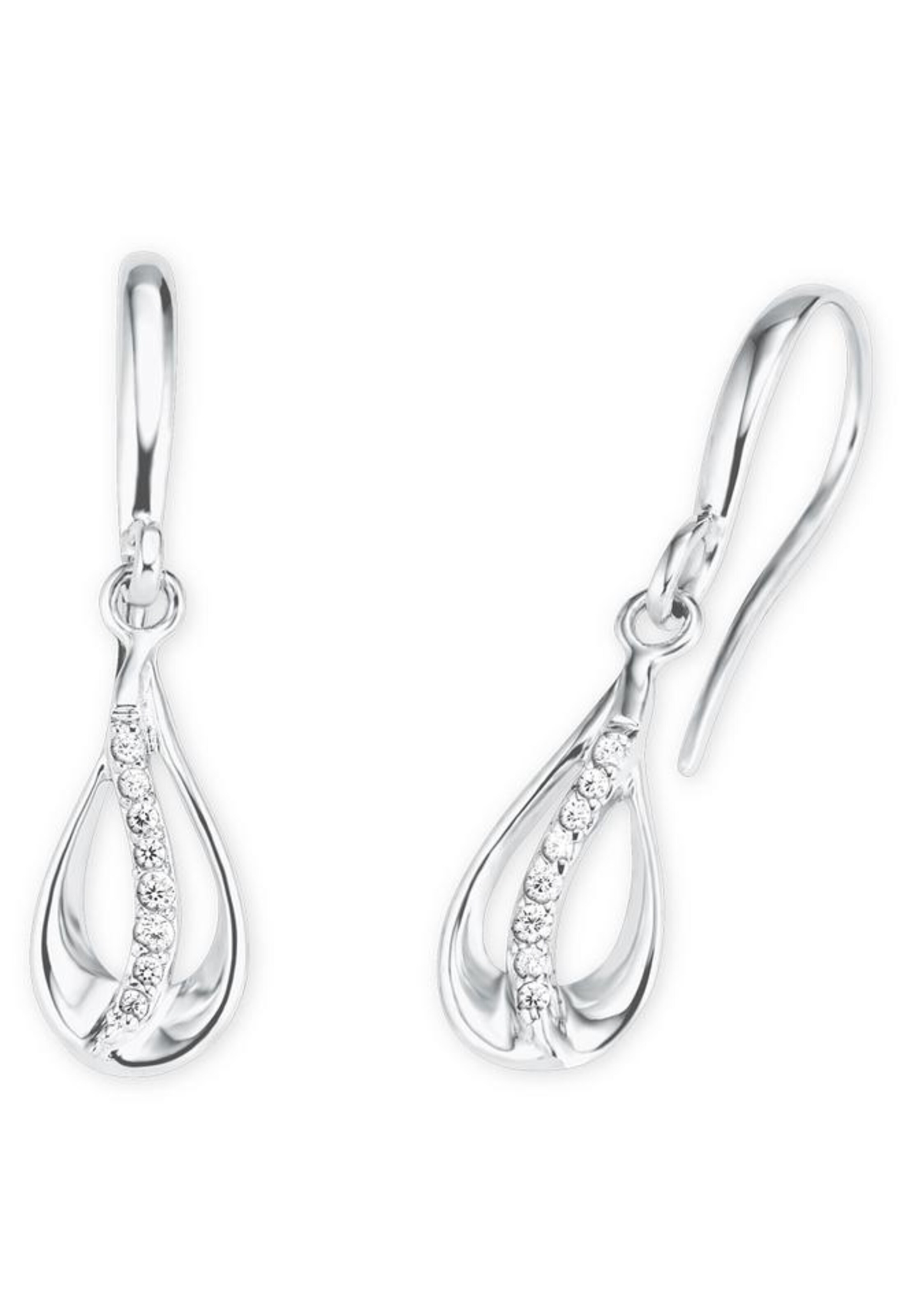 AMOR Earrings 'Tropfen' in Silver: front