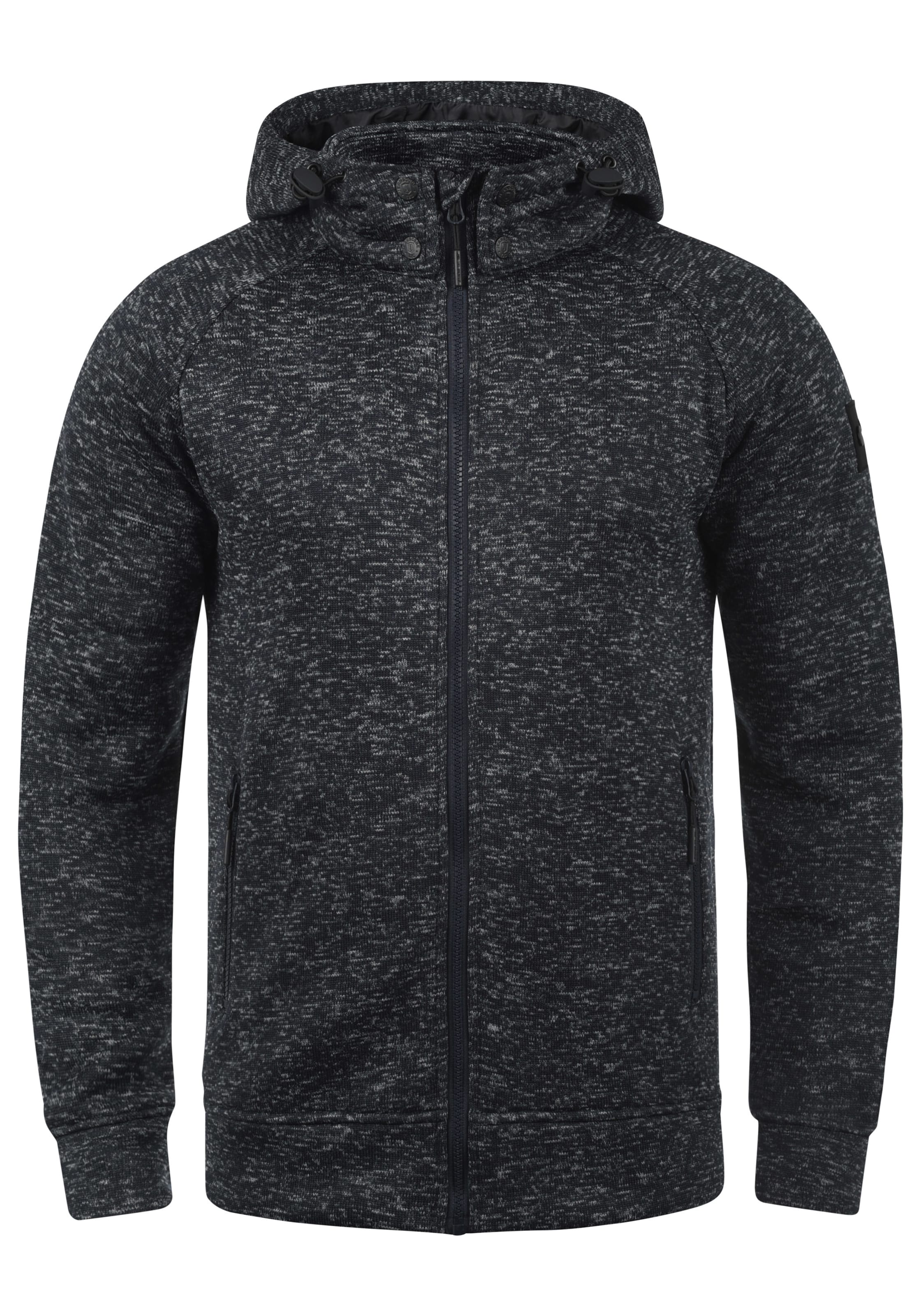 INDICODE JEANS Kapuzensweatjacke 'Chillingworth' in Grau: Vorderseite