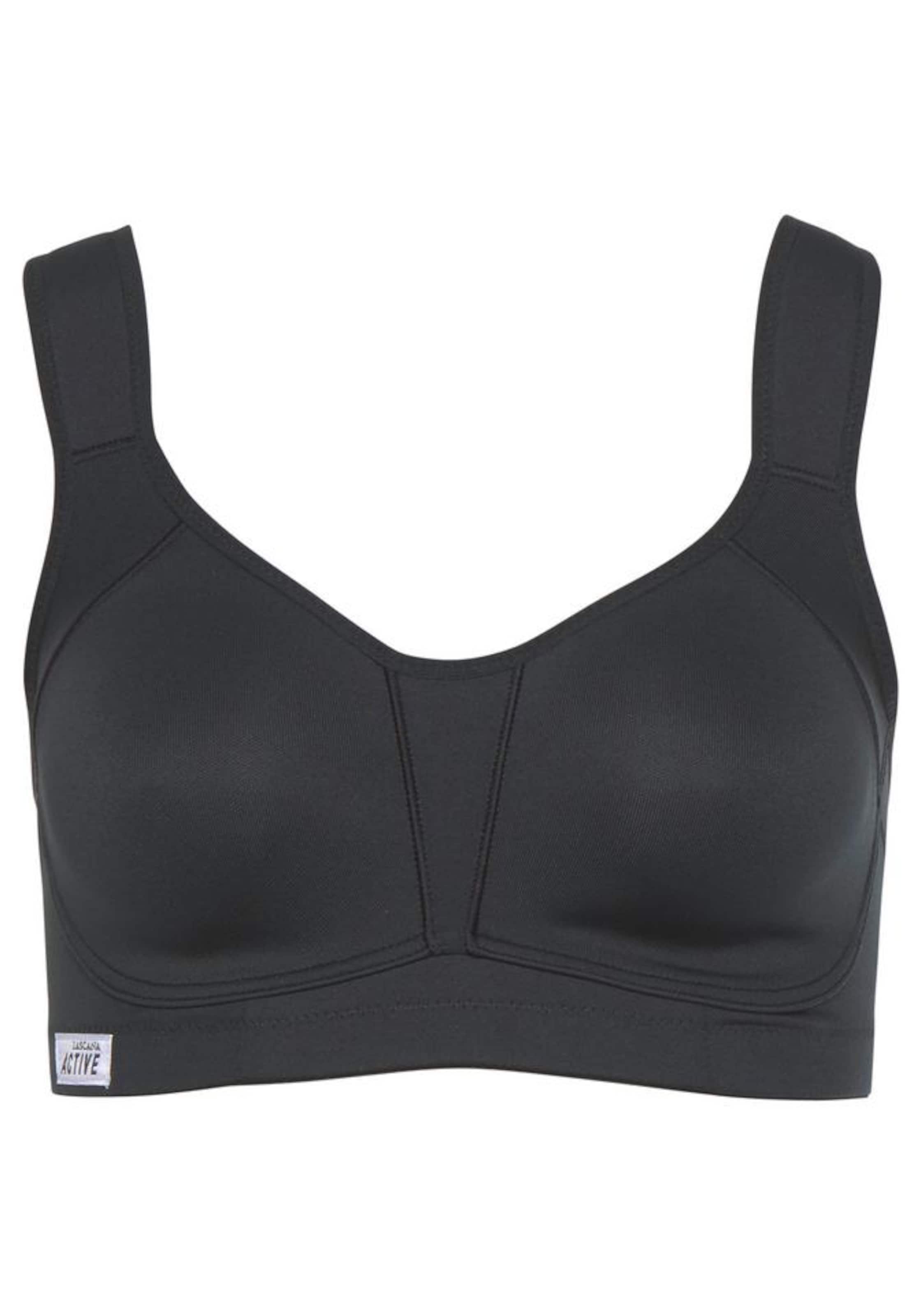 LASCANA Soutien-gorge de sport en noir / blanc, Vue avec produit