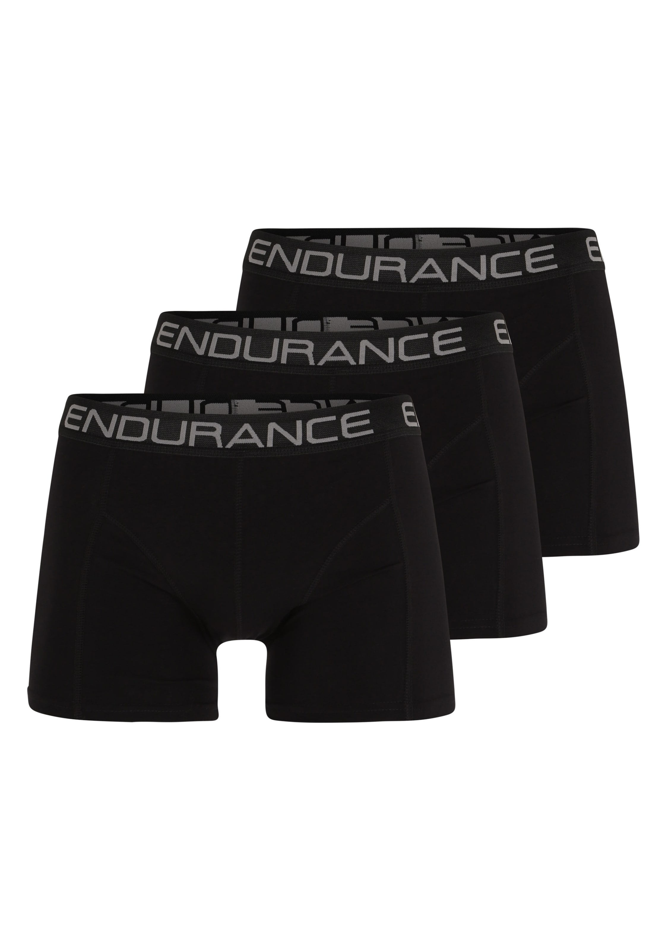 ENDURANCE Trunks 'Burke' in Schwarz: Vorderseite