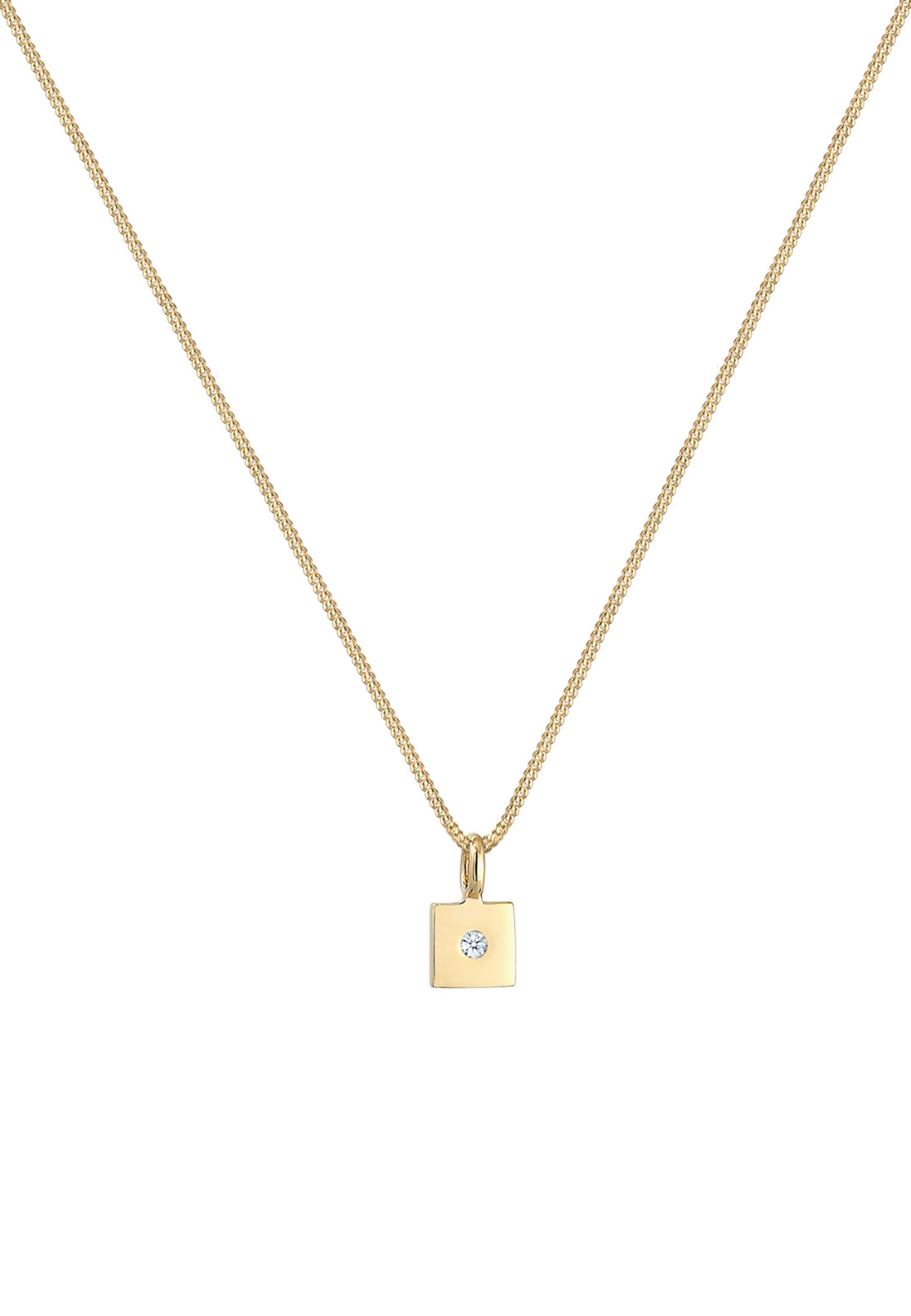 Elli DIAMONDS Kette 'Viereck' in Gold