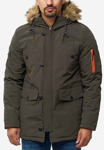 INDICODE JEANS Winter Parka 'Leicester' in Green