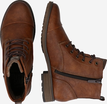 MUSTANG Lace-Up Ankle Boots in Brown