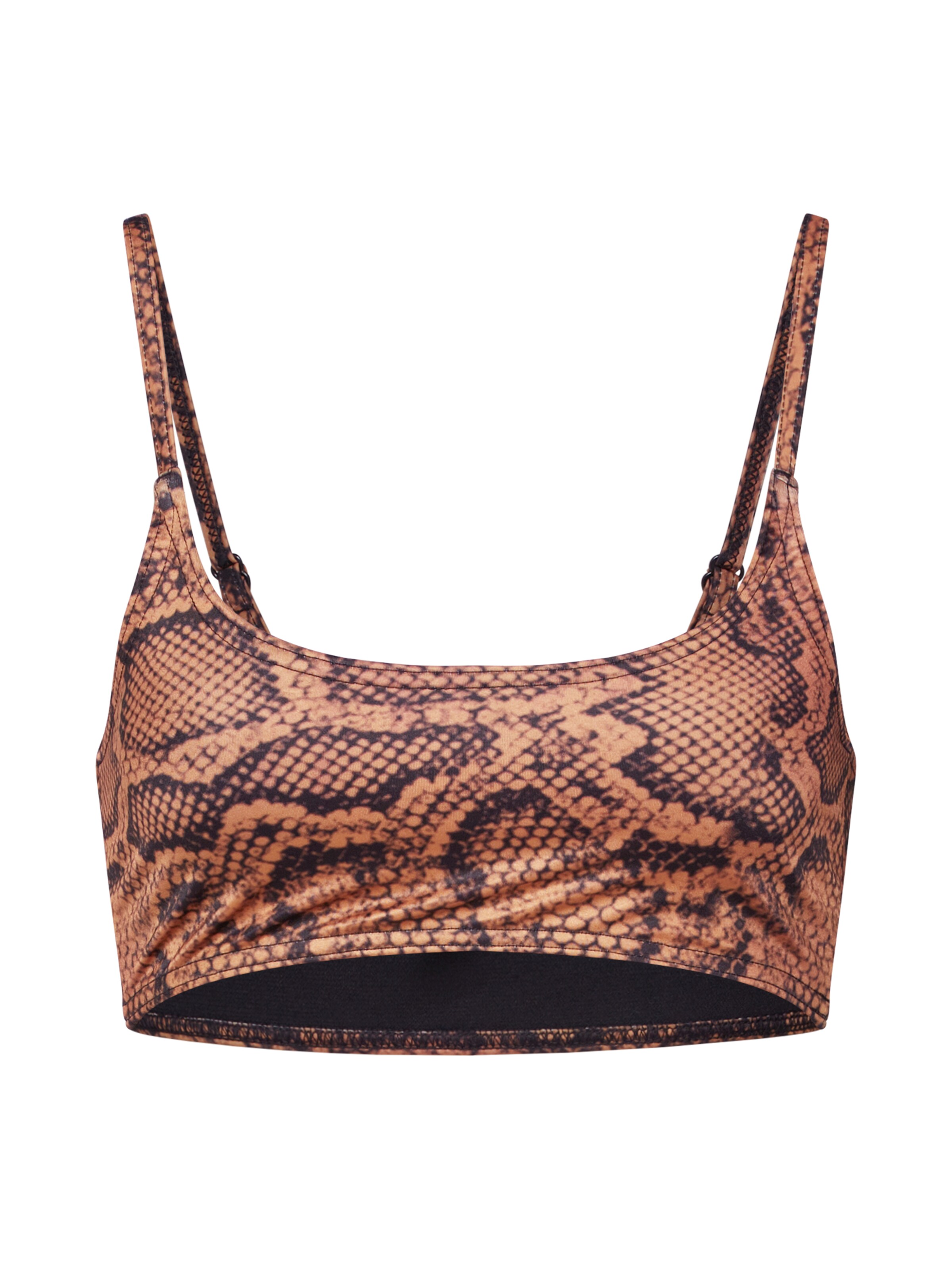 Missguided - Bikinitop 'ANIMAL SPORTY' in de kleur Bruin