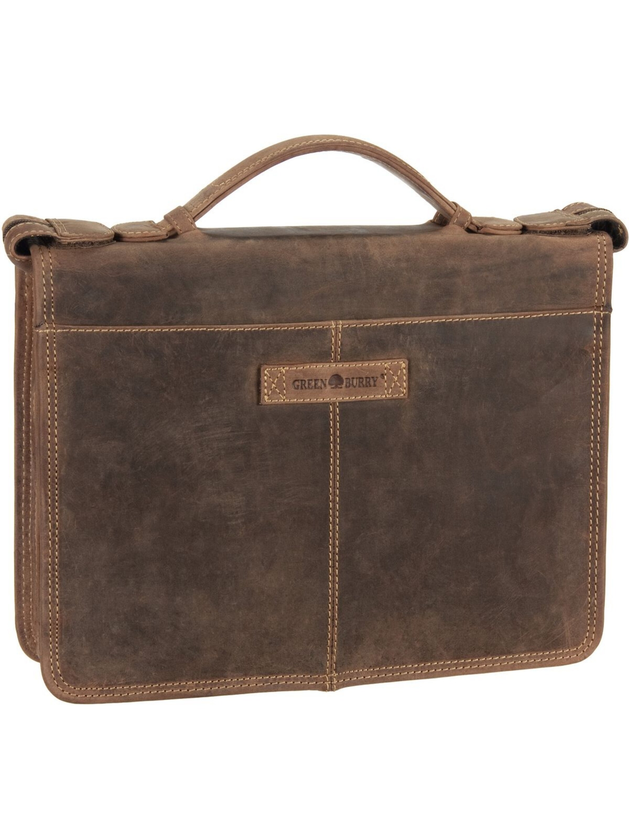 GREENBURRY Document Bag in Brown: front