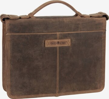 GREENBURRY Document Bag in Brown: front
