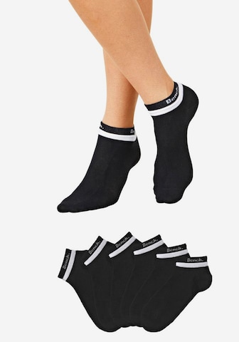 BENCH Kurzsocken mit doppelten Bündchen in Schwarz