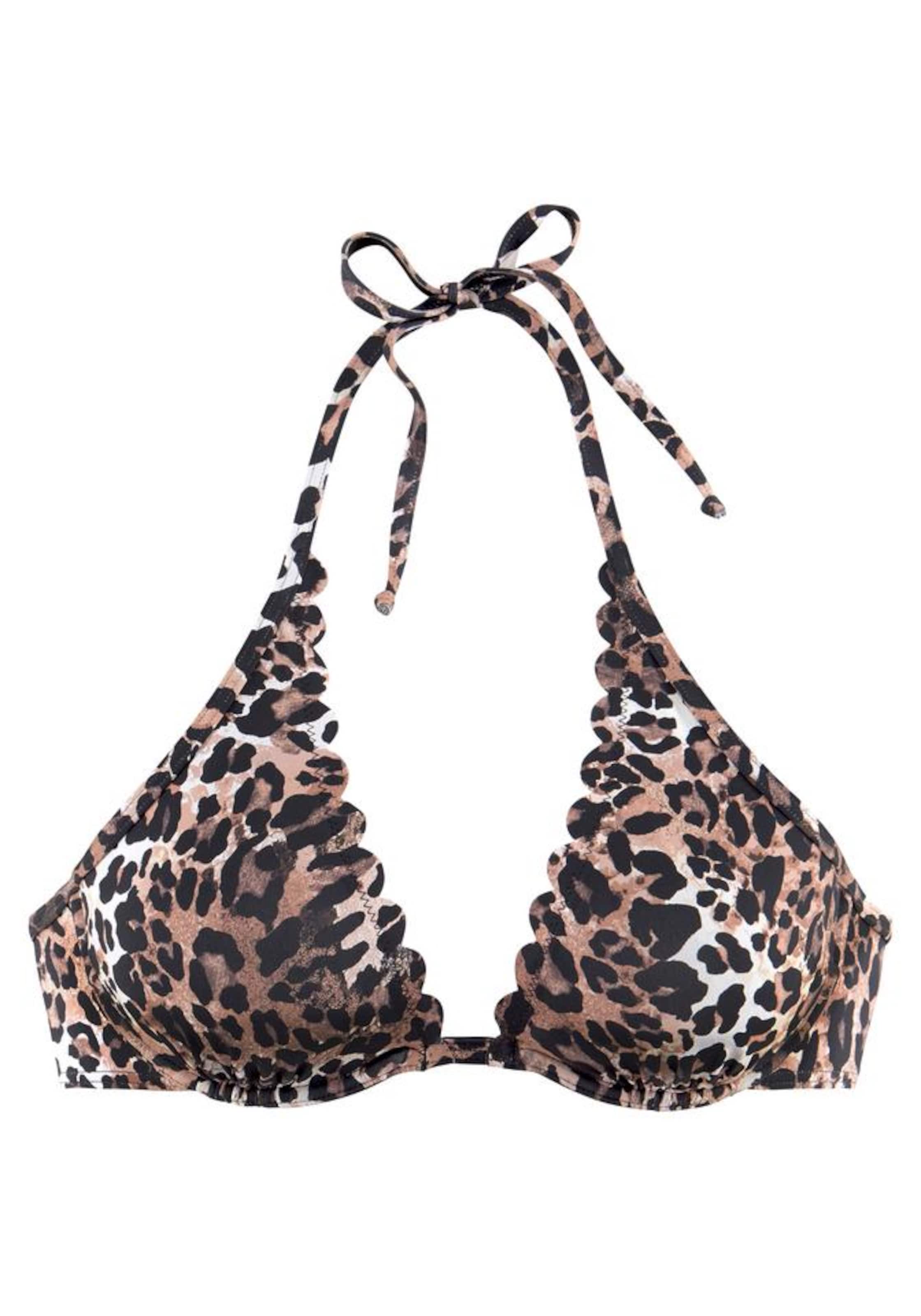 LASCANA - Triángulo Top de bikini 'Lexa' en marrón: frente