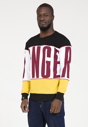 Sweat-shirt PLUS EIGHTEEN en noir : devant