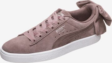 Baskets basses 'Suede Bow' PUMA en rose : devant