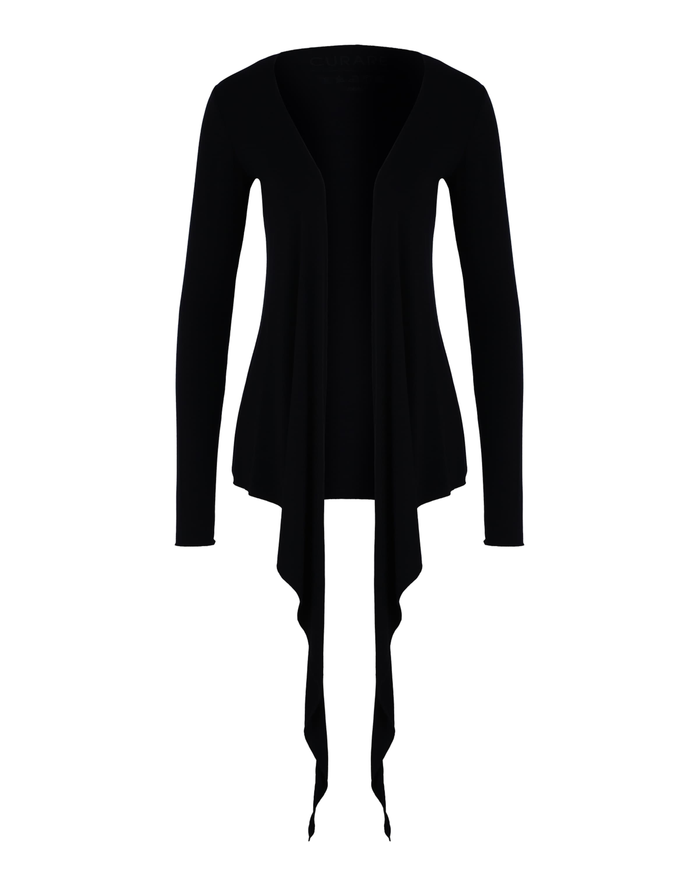 CURARE Yogawear Sportovní kardigan – černá: přední strana