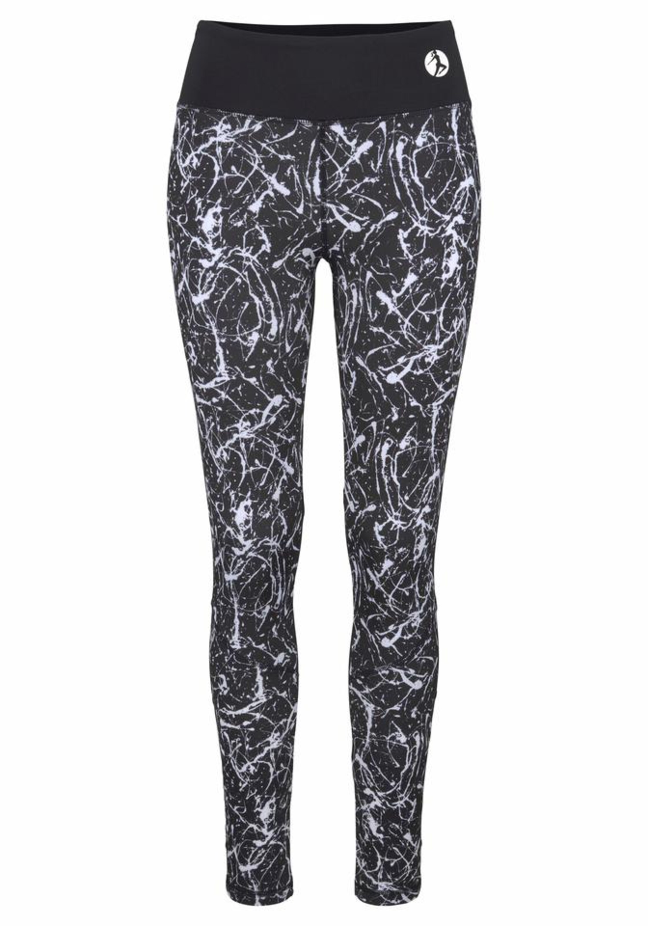 LASCANA ACTIVE - Skinny Pantalón deportivo en negro: frente