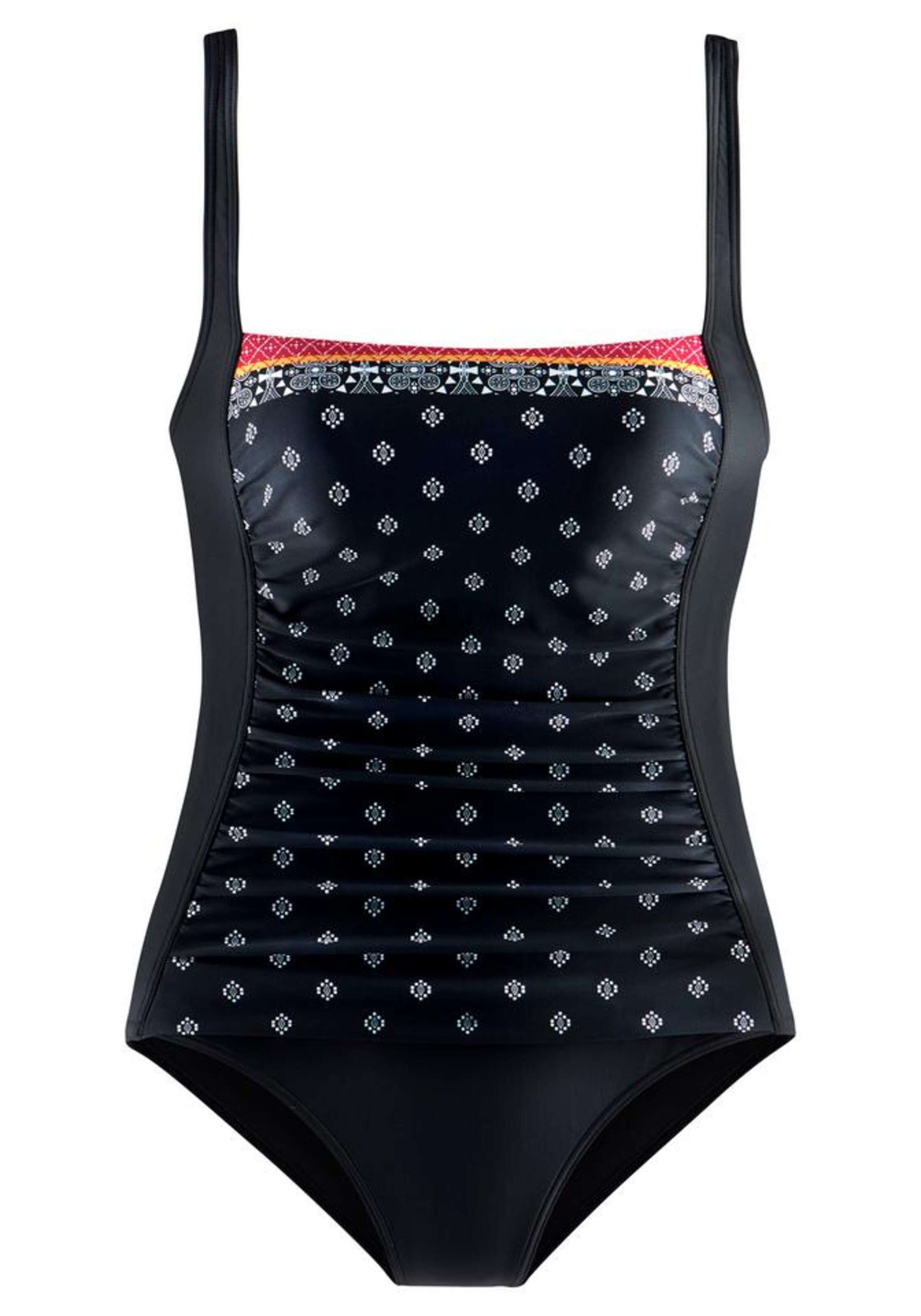 LASCANA Balkonetové Jednodielne plavky 'Kimer' - Čierna: predná strana