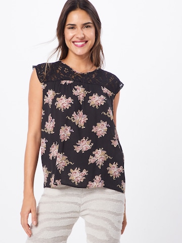 ONLY Blouse 'Emma Karmen' in Zwart: voorkant