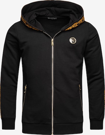 Redbridge Zip-Up Hoodie in Black: front