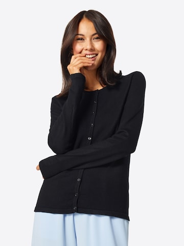 SAINT TROPEZ Knit Cardigan in Black: front