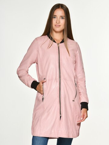 Maze Between-Seasons Coat 'Louisiana' in Pink: front