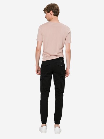 JACK & JONES Tapered Cargobroek 'Paul Flake' in Zwart