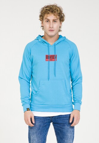 PLUS EIGHTEEN Sweatshirt in Blauw: voorkant