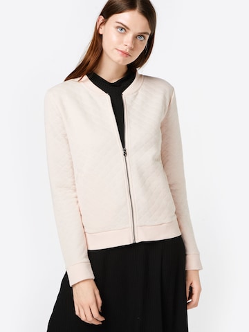 ONLY Zip-Up Hoodie 'ONLJoyce' in Pink: front