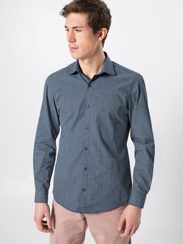 s.Oliver Slim fit Overhemd in Blauw: voorkant