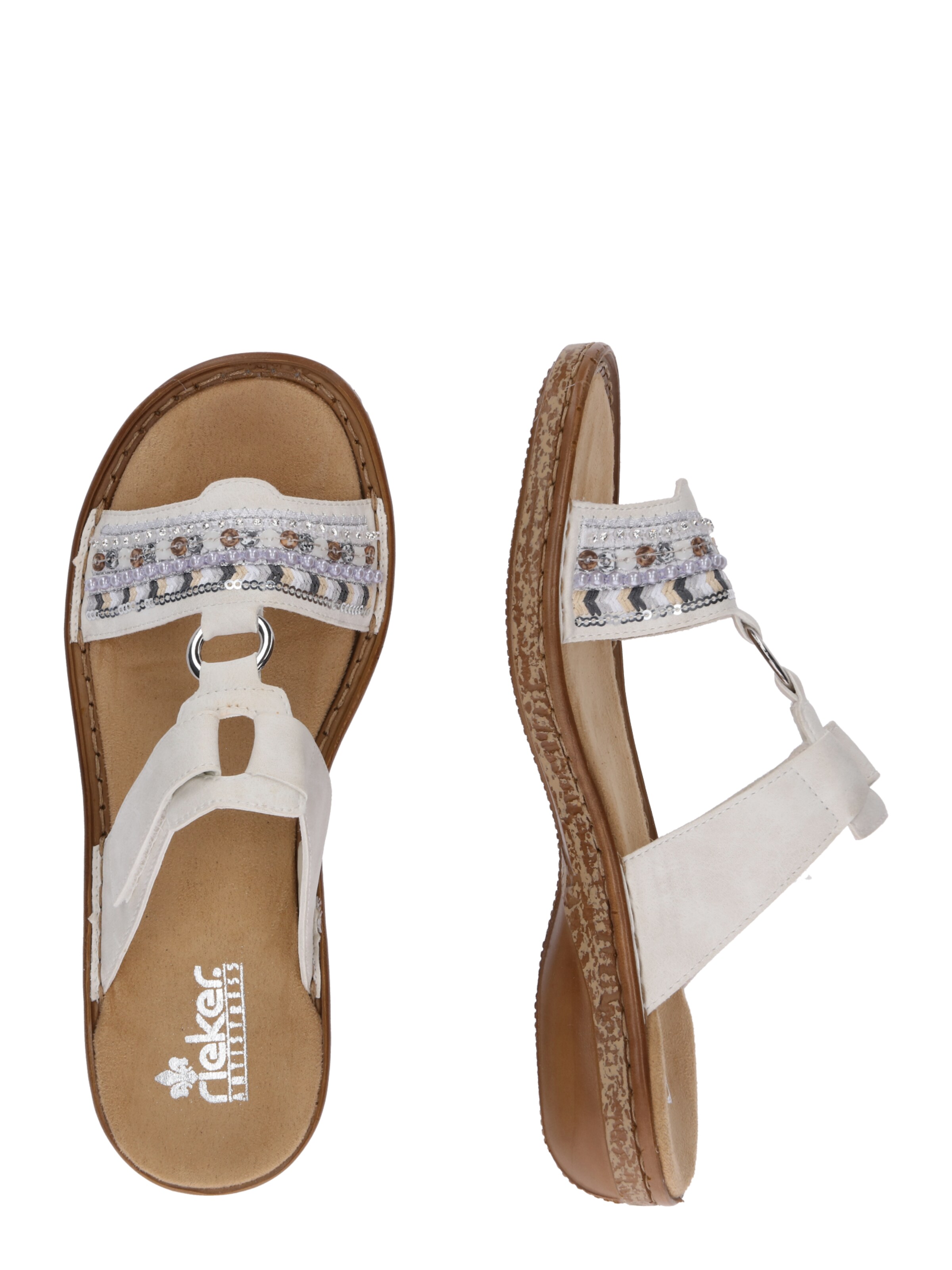 Rieker Mules in White: side