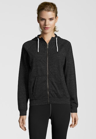 Athlecia Athletic Zip-Up Hoodie 'Coroglen' in Black: front