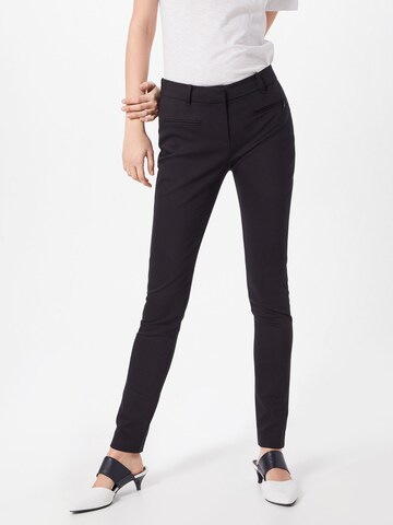 Coupe slim Pantalon 'Marta' TOMMY HILFIGER en noir : devant