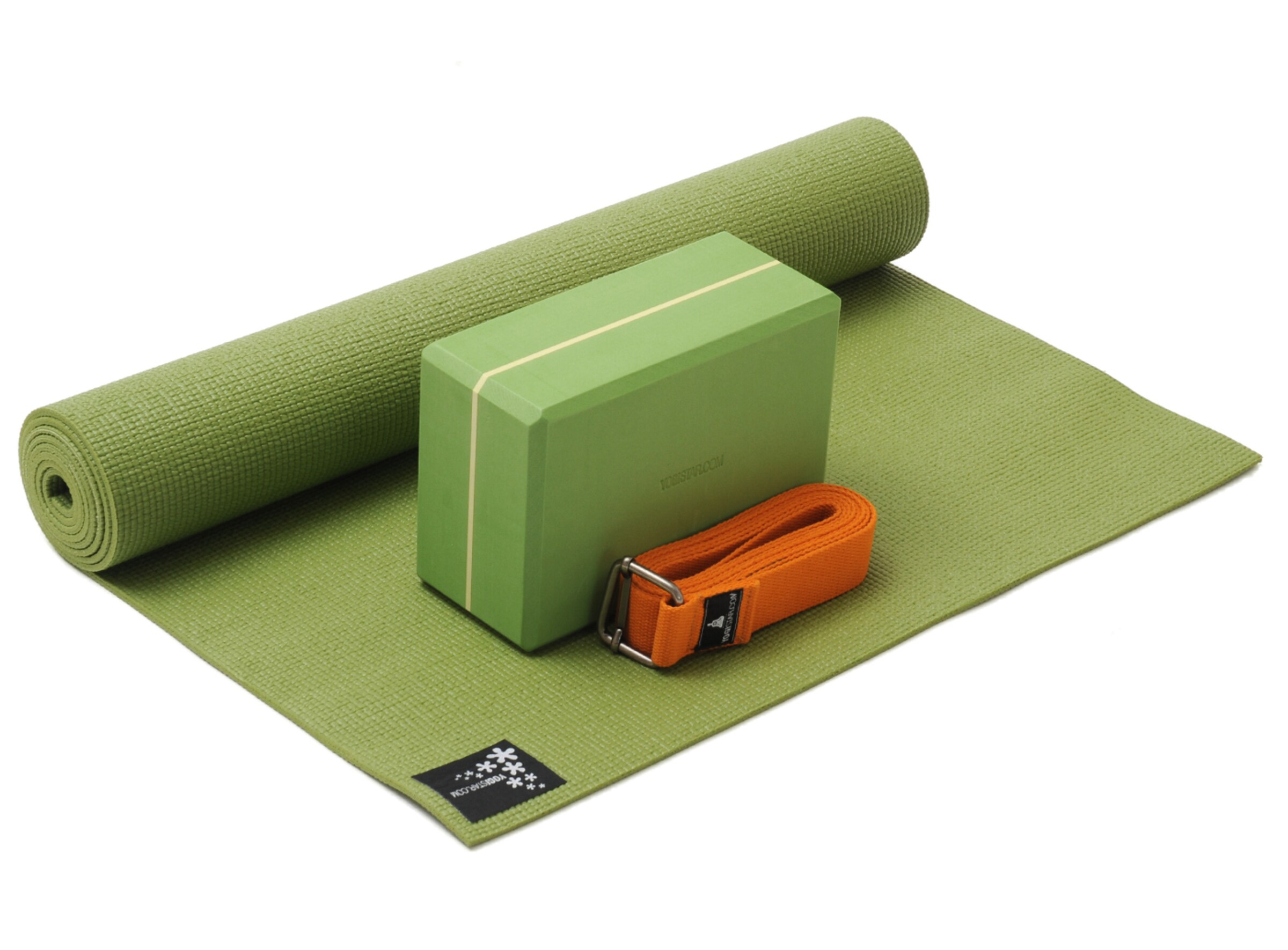 YOGISTAR.COM Yoga-set Kick It - One in Grün: Vorderseite