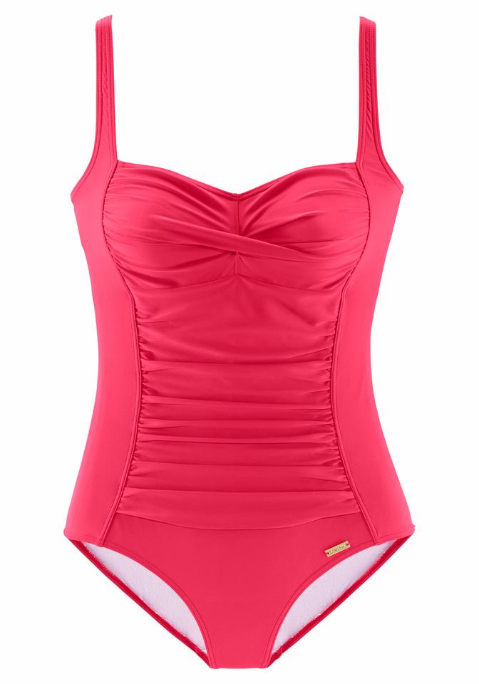 Plus size Odzież LASCANA Strój kąpielowy w kolorze Różowym 