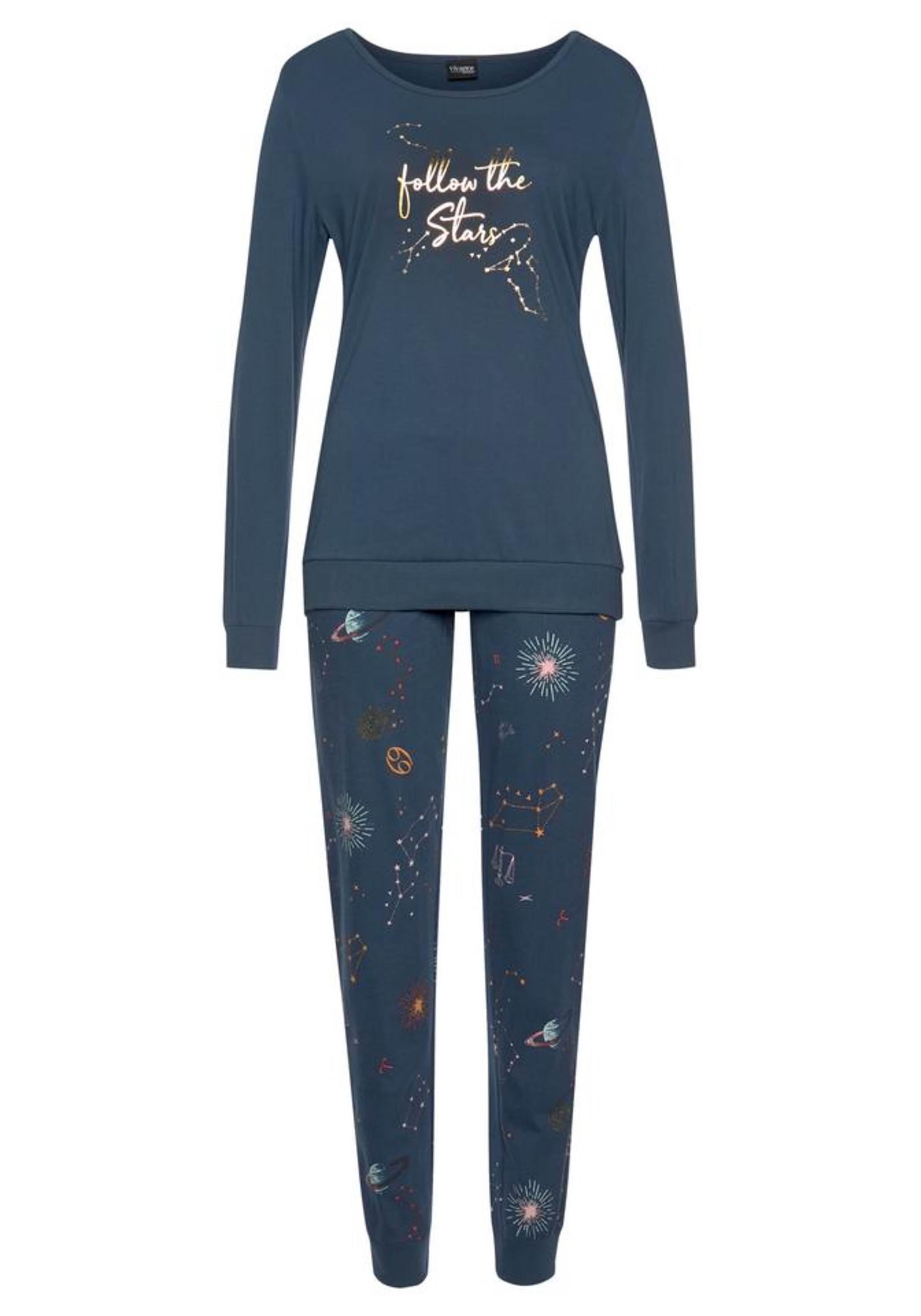VIVANCE Pyjama in Blau: Vorderseite