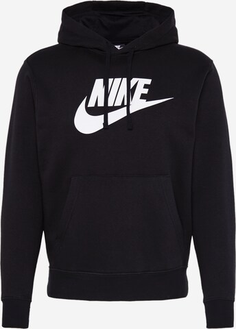 Regular fit Felpa 'Club Fleece' di Nike Sportswear in nero: frontale