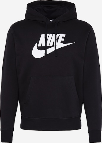 Nike SportswearSweater majica 'Club Fleece' - crna boja: prednji dio