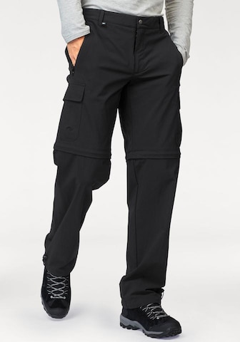 POLARINO Regular Outdoor Pants in Black: front