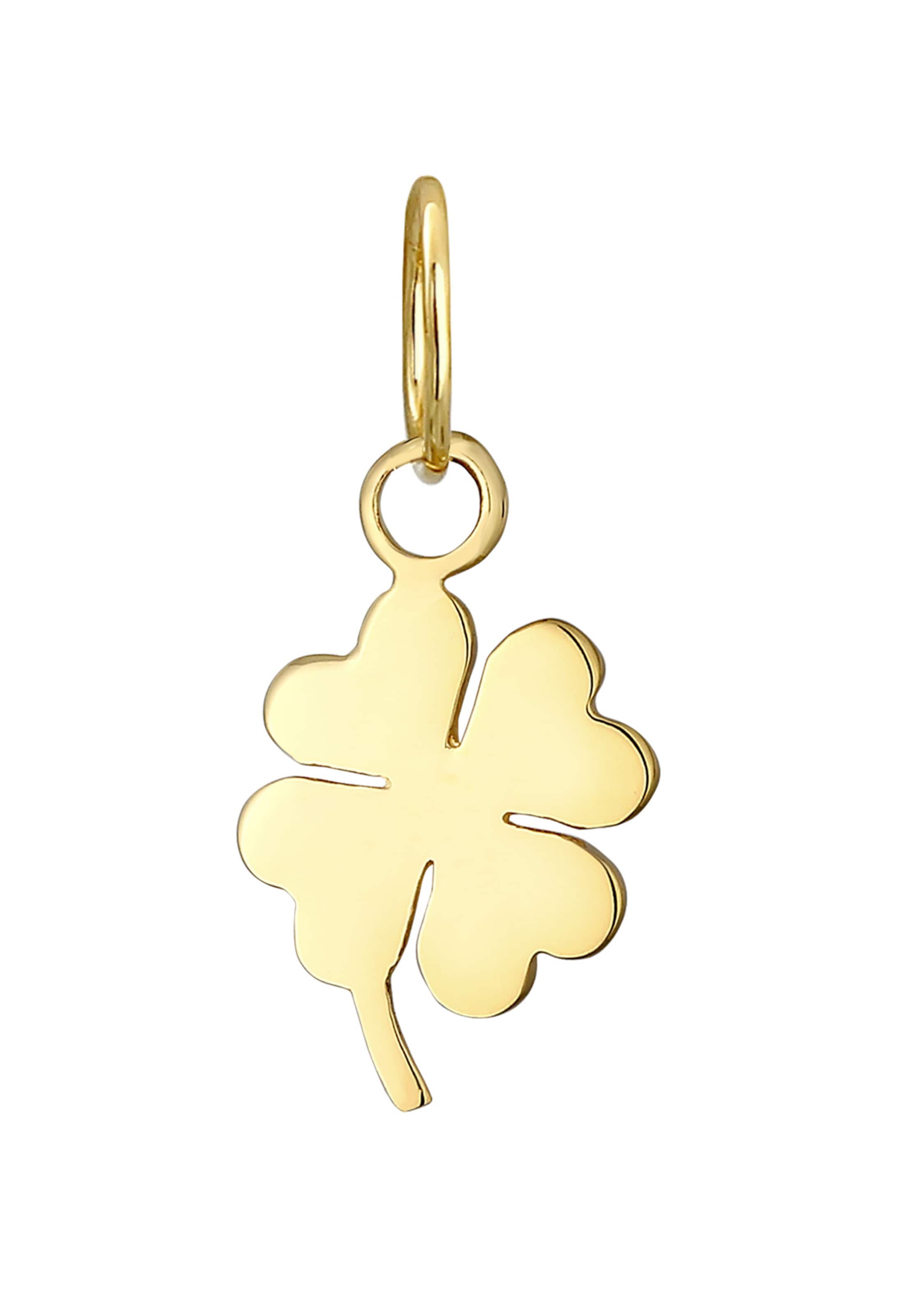 ELLI PREMIUM Pendant 'Kleeblatt' in Gold: front