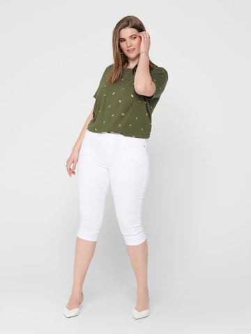 Skinny Pantalon ONLY Carmakoma en blanc