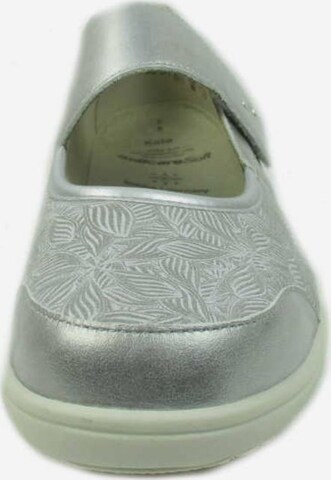 SOLIDUS Ballet Flats with Strap in Silver
