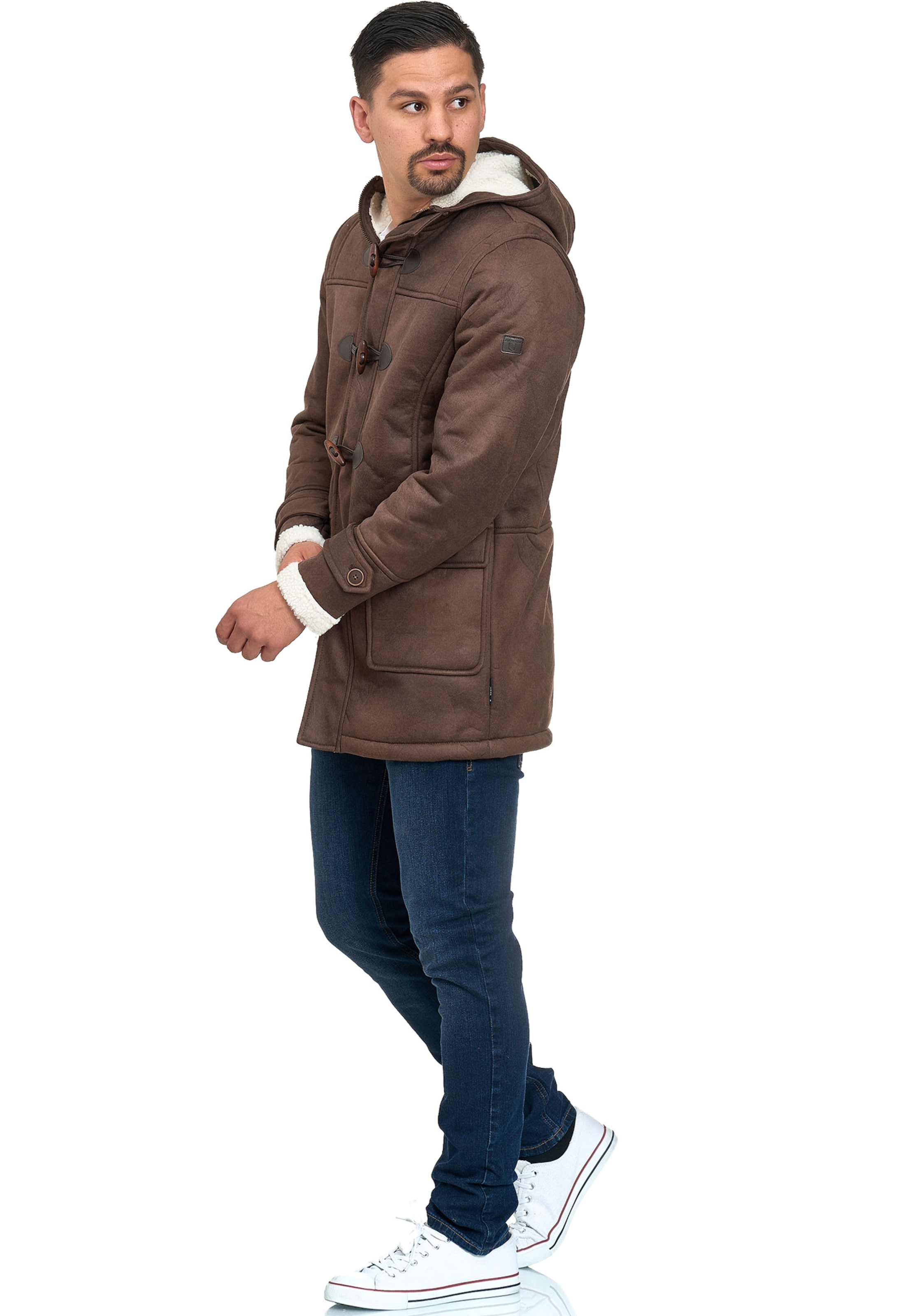 INDICODE JEANS Winterjas 'Calshot' in Bruin