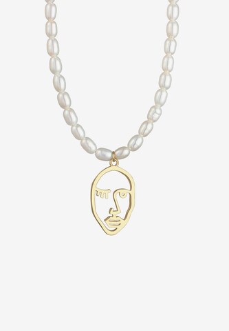 ELLI PREMIUM Necklace 'Gesicht' in White