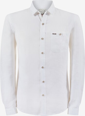 Coupe regular Chemise folklorique STOCKERPOINT en blanc : devant