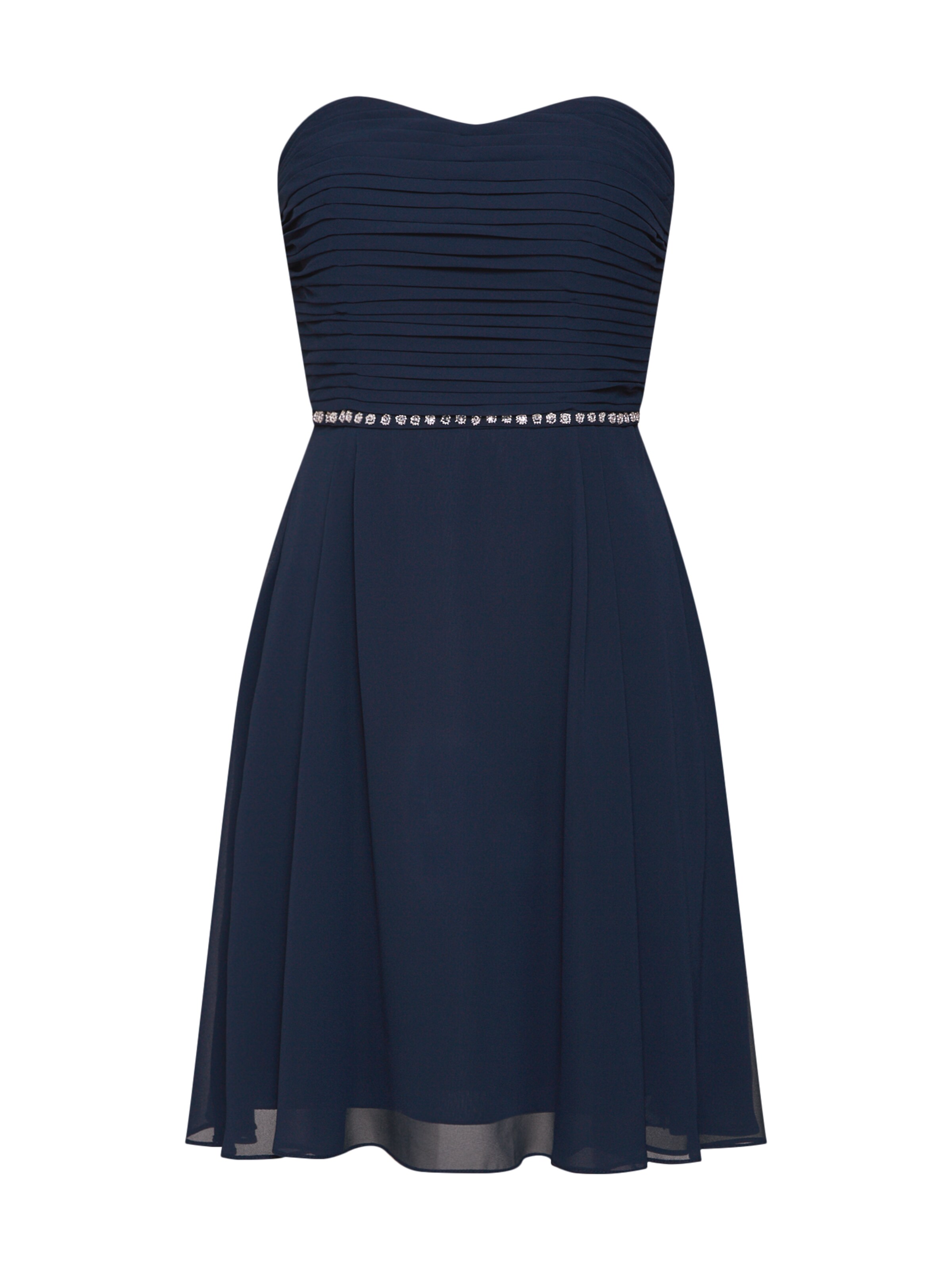 STAR NIGHT - Cocktailjurk 'short dress (strapless) chiffon & pearls' in de kleur Navy
