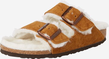 BIRKENSTOCK Pantofle 'Arizona' – hnědá: přední strana