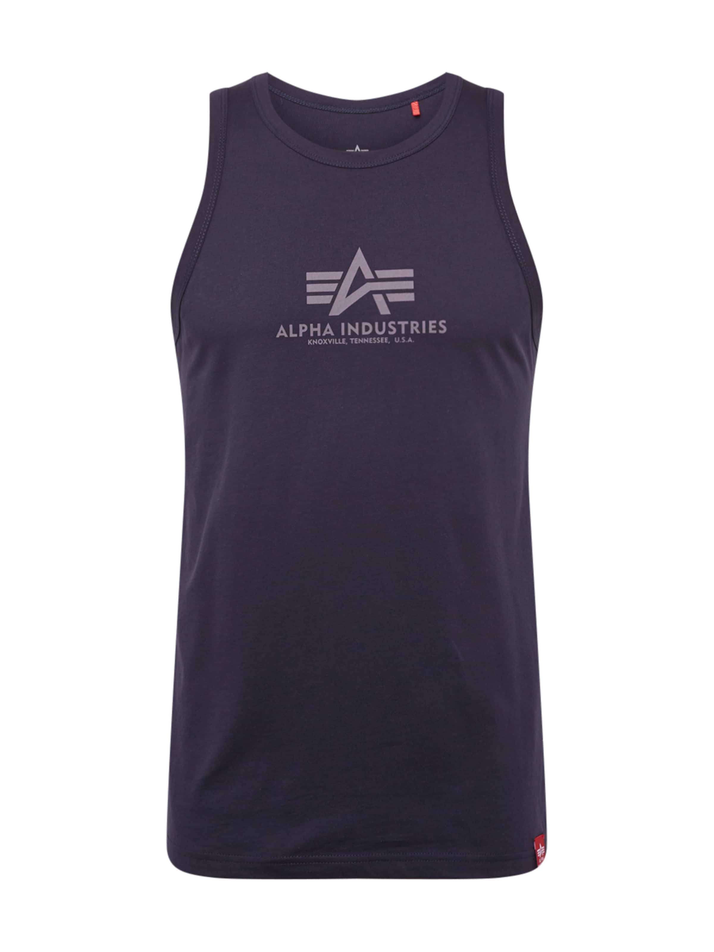 ALPHA INDUSTRIES Regular fit Póló - kék: elől