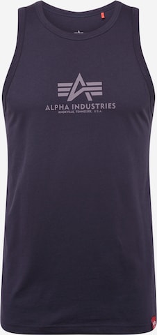 ALPHA INDUSTRIES Regular fit Majica | modra barva: sprednja stran