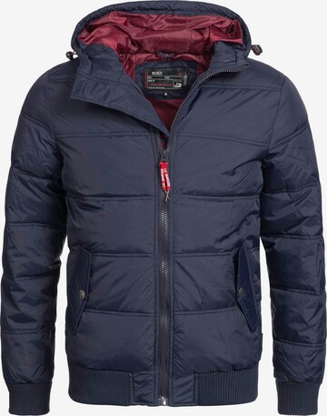 INDICODE JEANS Winter Jacket 'Adrian ZA' in Blue: front