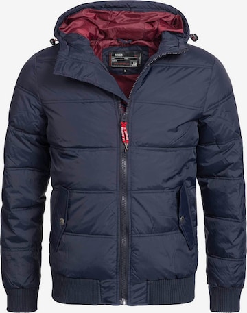 INDICODE JEANS Winterjas 'Adrian ZA' in Blauw: voorkant