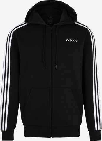 ADIDAS PERFORMANCE Sportsweatjacke 'Essentials' in Schwarz: predná strana