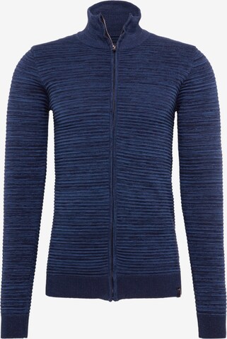 INDICODE JEANS Strickjacke 'Badric' in Blau: predná strana