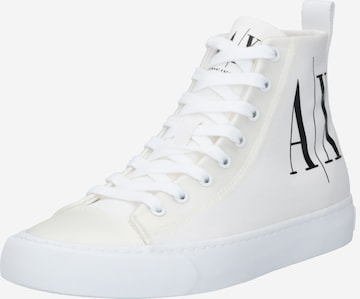 ARMANI EXCHANGE High-Top Sneakers in White: front