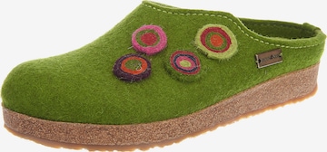 HAFLINGER Slippers 'Kanon' in Green: front